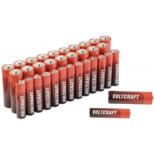 VOLTCRAFT sada baterií AA, AAA 34 ks vč. boxu
