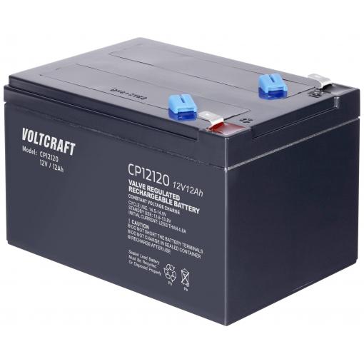VOLTCRAFT CE12V/12Ah VC-12713990 olověný akumulátor 12 V 12 Ah olověný se skelným rounem (š x v x h) 151 x 101 x 98 mm plochý konektor 6,35 mm bezúdržbové