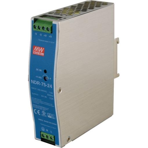 Průmyslový zdroj Mean Well NDR-75-24, 24 V / 75 W, DIN lišta