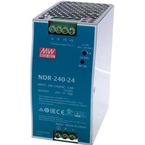 Průmyslový zdroj Mean Well NDR-240-24, 24 V / 240 W, DIN lišta