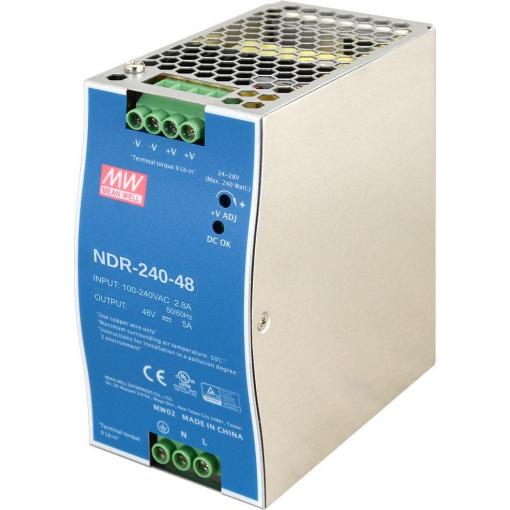 Průmyslový zdroj Mean Well NDR-240-48, 48 V / 240 W, DIN lišta