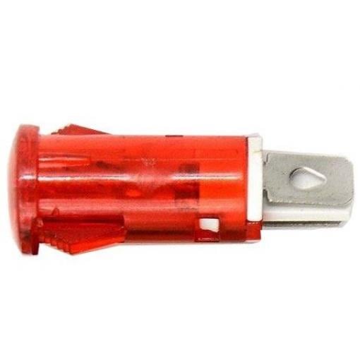 Kontrolka 230 V s doutnavkou červená MDX-11A, průměr 10 mm