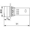 Voltmetr panelový AD16-22DSV, 60–500 V AC, 22 mm, bílý