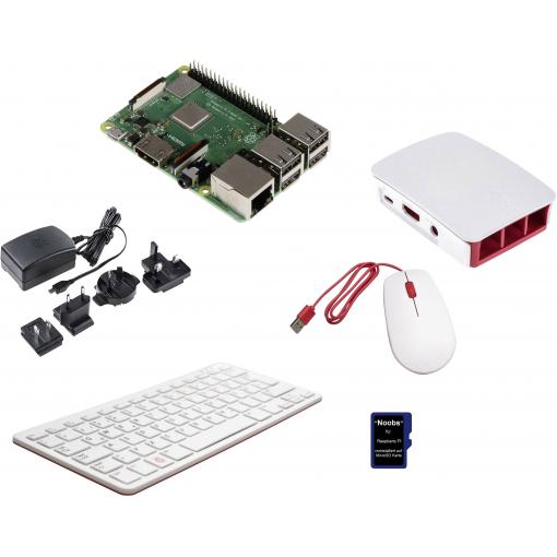 Raspberry Pi® Desktop Kit Raspberry Pi® 3 B 1 GB 4 x 1.2 GHz vč. klávesnice, vč. myši, vč. Noobs OS, vč. napájecího zdroje, vč. pouzdra, vč. HDMI™ kabelu
