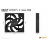 BeQuiet be quiet! Silent Wings Pro 4 PWM - Gehäuselüfter PC větrák s krytem černá (š x v x h) 140 x 25 x 140 mm