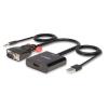 LINDY VGA adaptér [1x VGA zástrčka, jack zástrčka 3,5 mm - 1x HDMI zásuvka, USB 3.2 gen. 1 zásuvka A] 38284