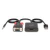 LINDY VGA adaptér [1x VGA zástrčka, jack zástrčka 3,5 mm - 1x HDMI zásuvka, USB 3.2 gen. 1 zásuvka A] 38284