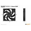 BeQuiet SILENT WINGS 4 PC větrák s krytem černá (š x v x h) 140 x 25 x 140 mm