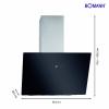 Bomann DU 7606.1 komínová digestoř 595 mm en.třída EEK: A++ (A+++ - D) Inox , černá