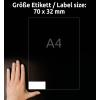 Avery-Zweckform 3479 univerzální etikety 70 x 32 mm papír bílá 2700 ks trvalé barevná laserová tiskárna, laserová tiskárna