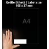 Avery-Zweckform 3484 univerzální etikety 105 x 37 mm papír bílá 1600 ks trvalé barevná laserová tiskárna, laserová tiskárna