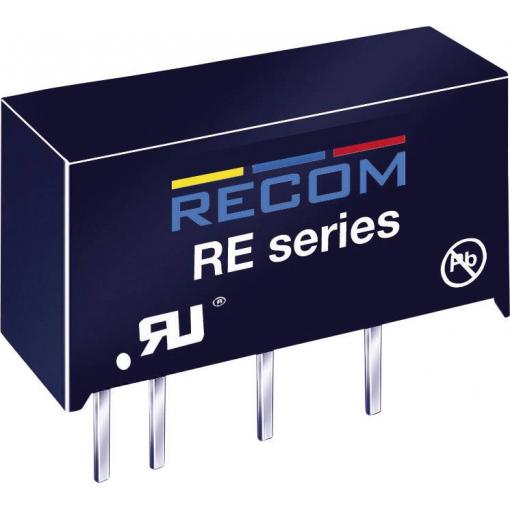 DC/DC měnič Recom RE-1515S (10000257), vstup 15 V/DC, výstup 15 V/DC, 66 mA, 1 W