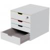 Durable VARICOLOR MIX 4 SAFE - 7626 762627 box se zásuvkami šedá DIN A4, DIN C4 Počet zásuvek: 4