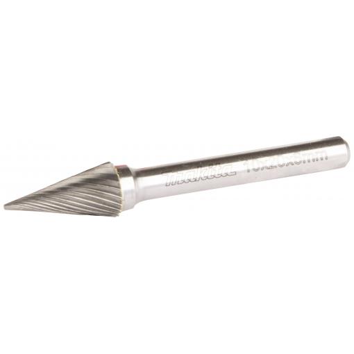 Makita B-52831 frézovací kolík , tvrdokov, Špičatý kužel, Vnější Ø 10 mm, Pracovní délka 20 mm, Ø hřídele 6 mm, 1 ks