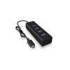 ICY BOX 60256 USB Hub 4 porty USB-A USB 3.0 5 GBit/s s konektorem USB C černá