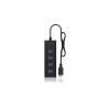 ICY BOX 60256 USB Hub 4 porty USB-A USB 3.0 5 GBit/s s konektorem USB C černá
