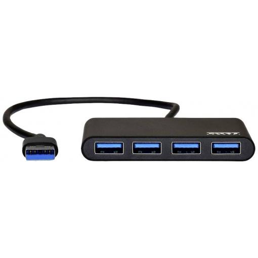 PORT Designs 900121 USB Hub 4 porty USB-A USB 3.0 5 GBit/s černá 900121