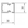 Hager LF3003007035 kabelová lišta (d x š x v) 2000 x 30 x 30 mm 2 m šedá