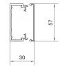 Hager LF3006007035 kabelová lišta (d x š x v) 2000 x 57 x 30 mm 2 m šedá