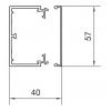 Hager LF4006009016 kabelová lišta (d x š x v) 2000 x 57 x 40 mm 2 m bílá