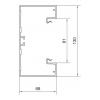 Hager BRA651301ELN parapetní lišta Spodní díl (d x š) 2000 mm x 130 mm 2 m hliník