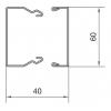 Hager LFS4006009016 kabelová lišta (d x š x v) 2000 x 60 x 40 mm 2 m bílá