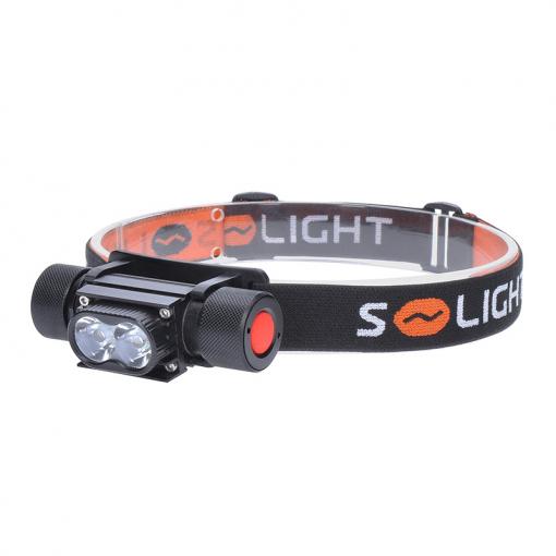 Solight LED čelová nabíjecí svítilna, 650lm, Li-ion, USB - WN41
