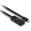LINDY Kabel USB-C USB 3.2 Gen2 USB-C ® zástrčka, USB-C ® zásuvka 5.00 m černá 43364