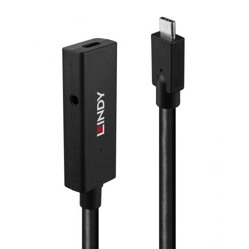 LINDY Kabel USB-C USB 3.2 Gen2 USB-C ® zástrčka, USB-C ® zásuvka 5.00 m černá 43364