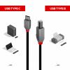 LINDY USB kabel USB 2.0 USB-C ® zástrčka, USB-B zástrčka 3.00 m černá 36943