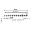 Connfly DS1057-64A282R-76.5 plochý kabel Rastr (rozteč): 1.27 mm šedá 76.2 m