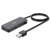 LINDY 42986 USB Hub 4 porty USB-A USB 2.0 480 MBit/s černá 42986