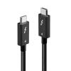 LINDY Kabel pro displeje USB-C® Thunderbolt™ 4 USB-C ® zástrčka, USB-C ® zástrčka 1.00 m černá 31120