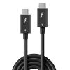 LINDY Kabel pro displeje USB-C® Thunderbolt™ 4 USB-C ® zástrčka, USB-C ® zástrčka 1.00 m černá 31120