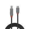 LINDY USB kabel USB 3.2 Gen1 USB-C ® zástrčka, USB-B zástrčka 1.00 m černá pozlacené kontakty 36666