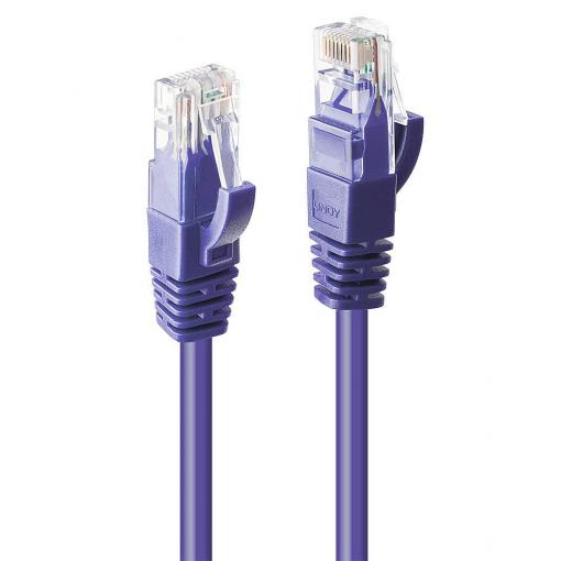 LINDY 48130 RJ45 síťové kabely, propojovací kabely CAT 6 U/UTP 30.00 m fialová 1 ks