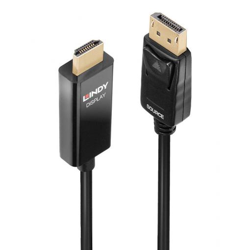 LINDY HDMI kabel Konektor DisplayPort, Zástrčka HDMI-A 5 m vícebarevná 40928 Kabel DisplayPort