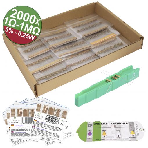 Quadrios 23P127 23P127 uhlíkový rezistor axiální 0.25 W 5 % 2000 ks