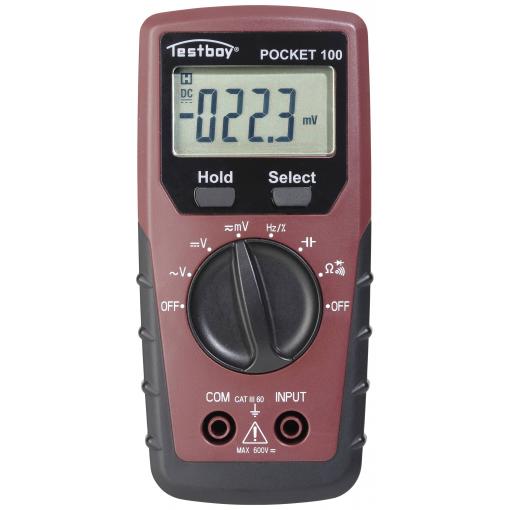 Testboy TB Pocket 100 digitální multimetr, CAT III 600 V, Displej (counts): 4000