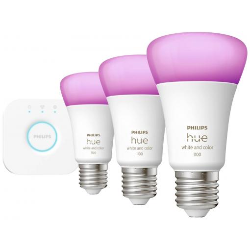 Philips Hue osvětlovací sada 8719514291515 Energetická třída (EEK2021): F (A - G) HueWCA 9W A60 3set EUR PMO E27 11 W RGBW