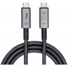 Akyga USB kabel USB-C ® zástrčka, USB-C ® zástrčka 1.00 m šedá AK-USB-45