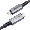 Akyga USB kabel USB-C ® zástrčka, USB-C ® zástrčka 1.00 m šedá AK-USB-45
