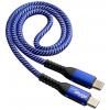 Akyga USB kabel USB 2.0 USB-C ® zástrčka, USB-C ® zástrčka 0.50 m modrá opletený AK-USB-36