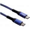 Akyga USB kabel USB 2.0 USB-C ® zástrčka, USB-C ® zástrčka 1.00 m modrá Odolné vůči obrusu AK-USB-37