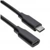 Akyga USB kabel USB-C ® zástrčka, USB-C ® zásuvka 0.30 m černá AK-USB-32