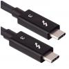 Akyga USB kabel Thunderbolt™ 3 Konektor Thunderbolt, Konektor Thunderbolt 0.50 m černá 4K UHD AK-USB-33