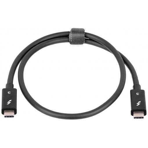 Akyga USB kabel Thunderbolt™ 3 Konektor Thunderbolt, Konektor Thunderbolt 0.50 m černá 4K UHD AK-USB-33