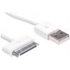 Akyga USB kabel USB-A zástrčka, Apple 30pol. zástrčka 1.00 m bílá AK-USB-08