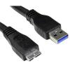 Akyga USB kabel USB 3.0 USB-A zástrčka, USB Micro-B 3.0 zástrčka 1.80 m černá AK-USB-13