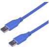 Akyga USB kabel USB 3.0 USB-A zástrčka, USB-A zástrčka 1.80 m modrá AK-USB-14